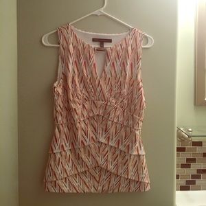 Multi-colored fitted top