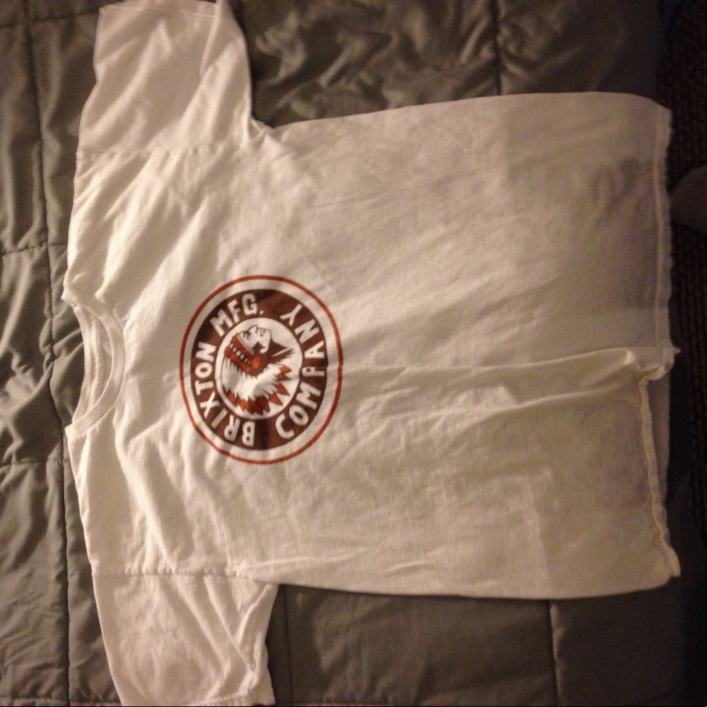 White Brixton Logo Tee