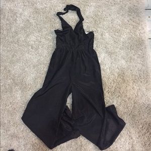 Black halter top romper