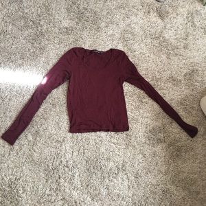 Brandy crop top! Maroon!