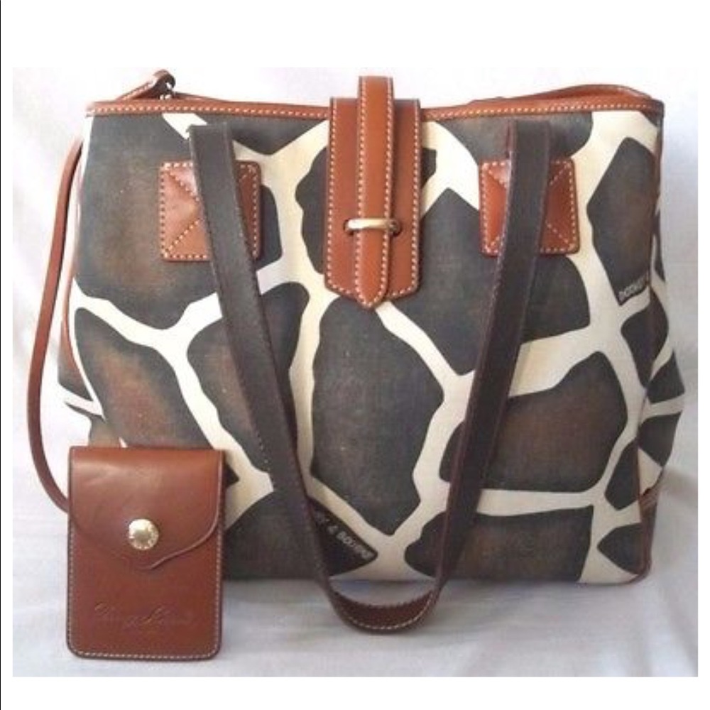 Dooney and Bourke Brown Leather Giraffe Tote