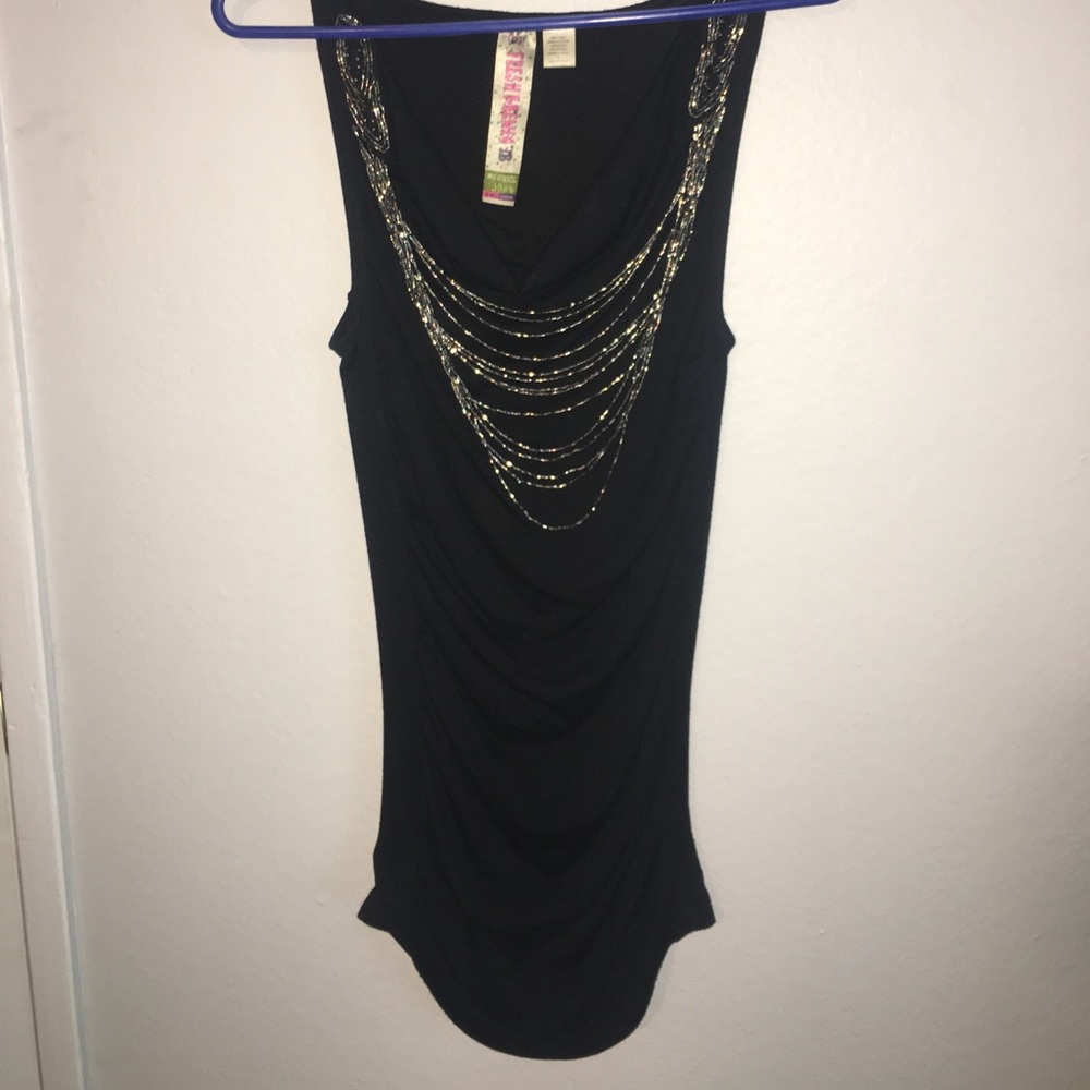 Black Dress with built in necklace