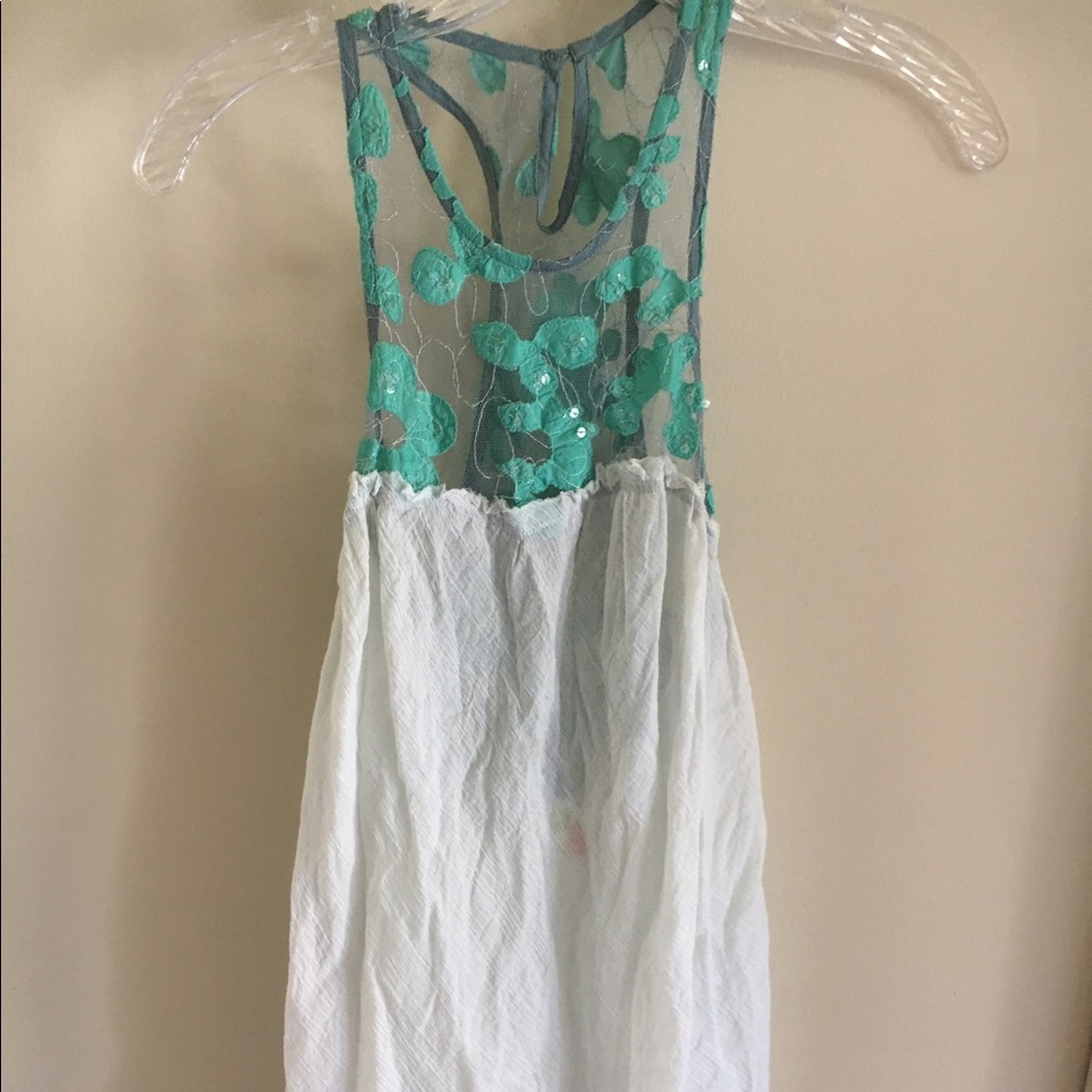 Free people Sheer long loose tank