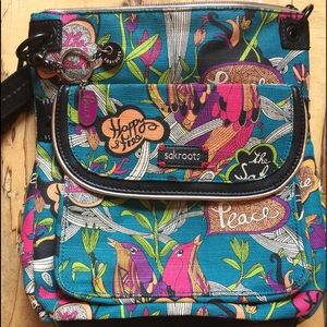 Sakroots Peace cross body bag purse
