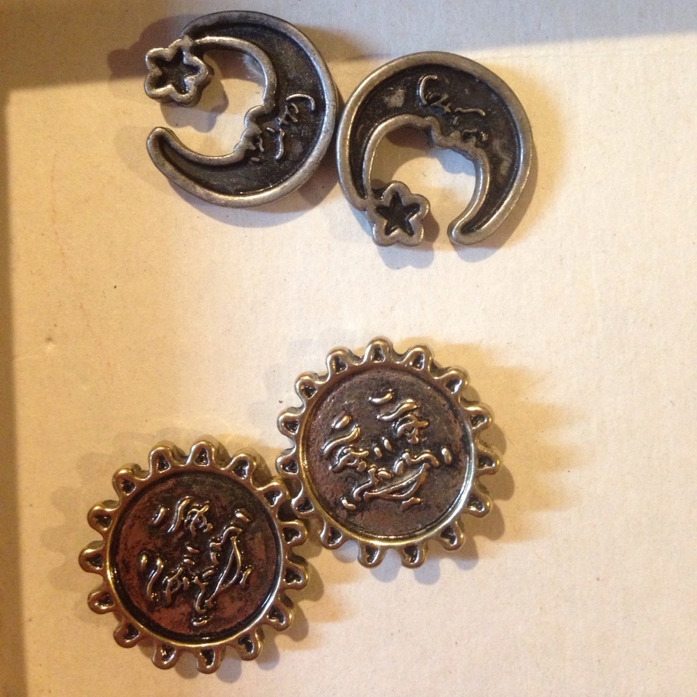 Sun and moon earrings