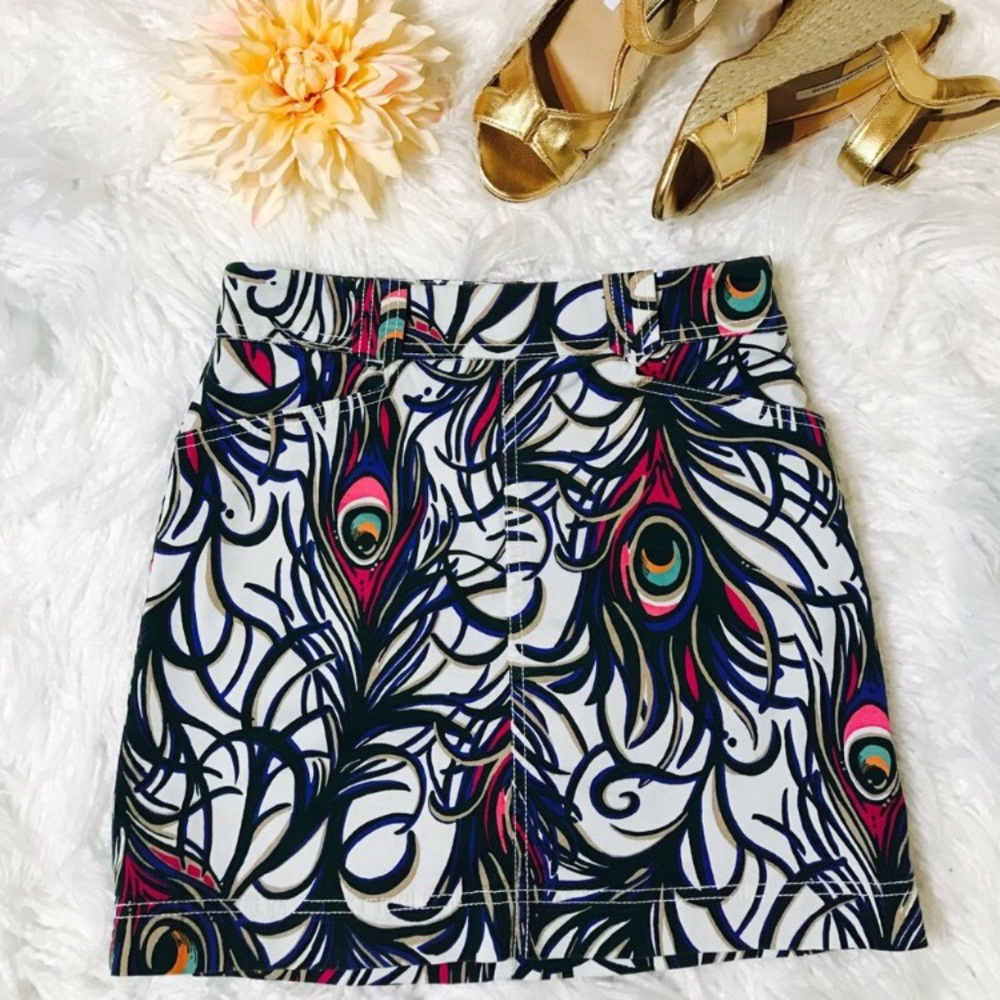 Lilly Pulitzer Peacock feather Skirt