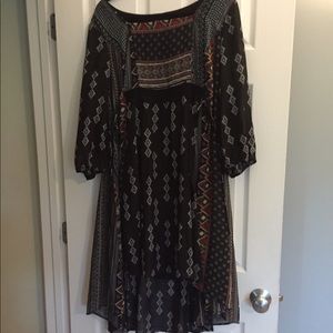 Black Hi-Lo Dress - Chiffon