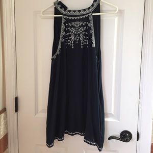 ☀️ !Navy halter neck dress with pockets