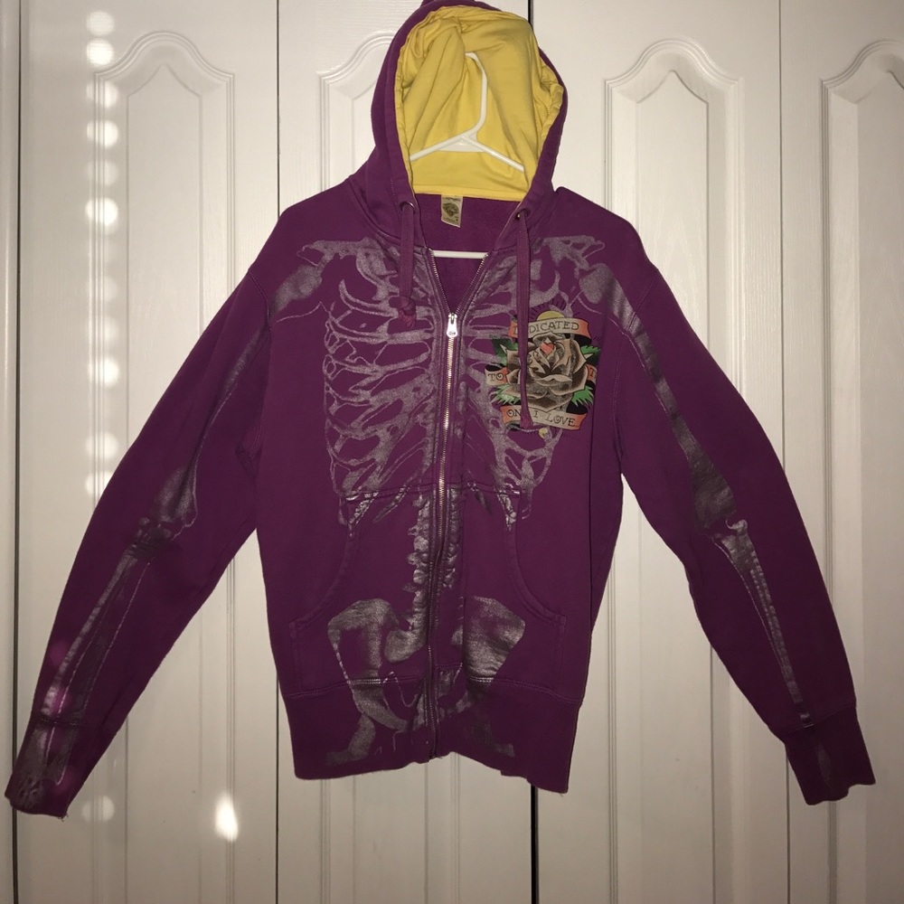 Ed Hardy Skelton hoodie