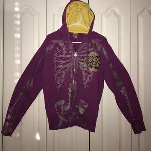 Ed Hardy Skelton hoodie