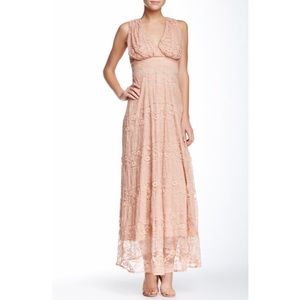 Eva Franco dusty peach maxi dress (Size 8)