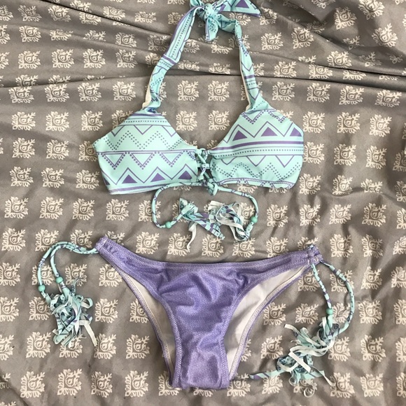 Teal & Purple Bikini - Picture 2 of 2
