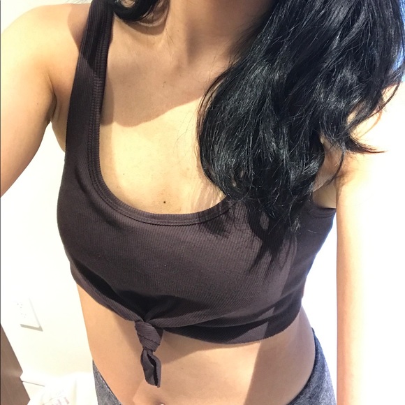 🐘Free People cocoa tie front crop bra size small - Picture 7 of 7