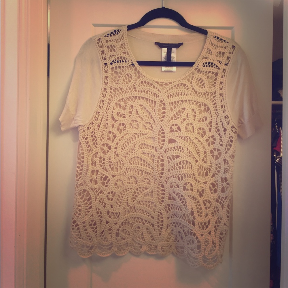 BCBG crochet sweater