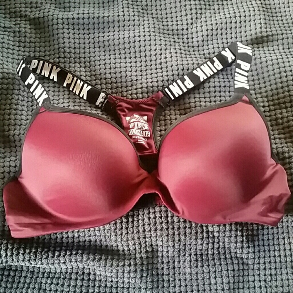 PINK maroon Sports bra medium