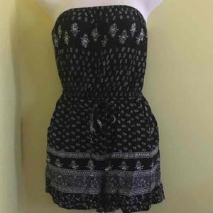 BLACK AND WHITE BOHO ROMPER