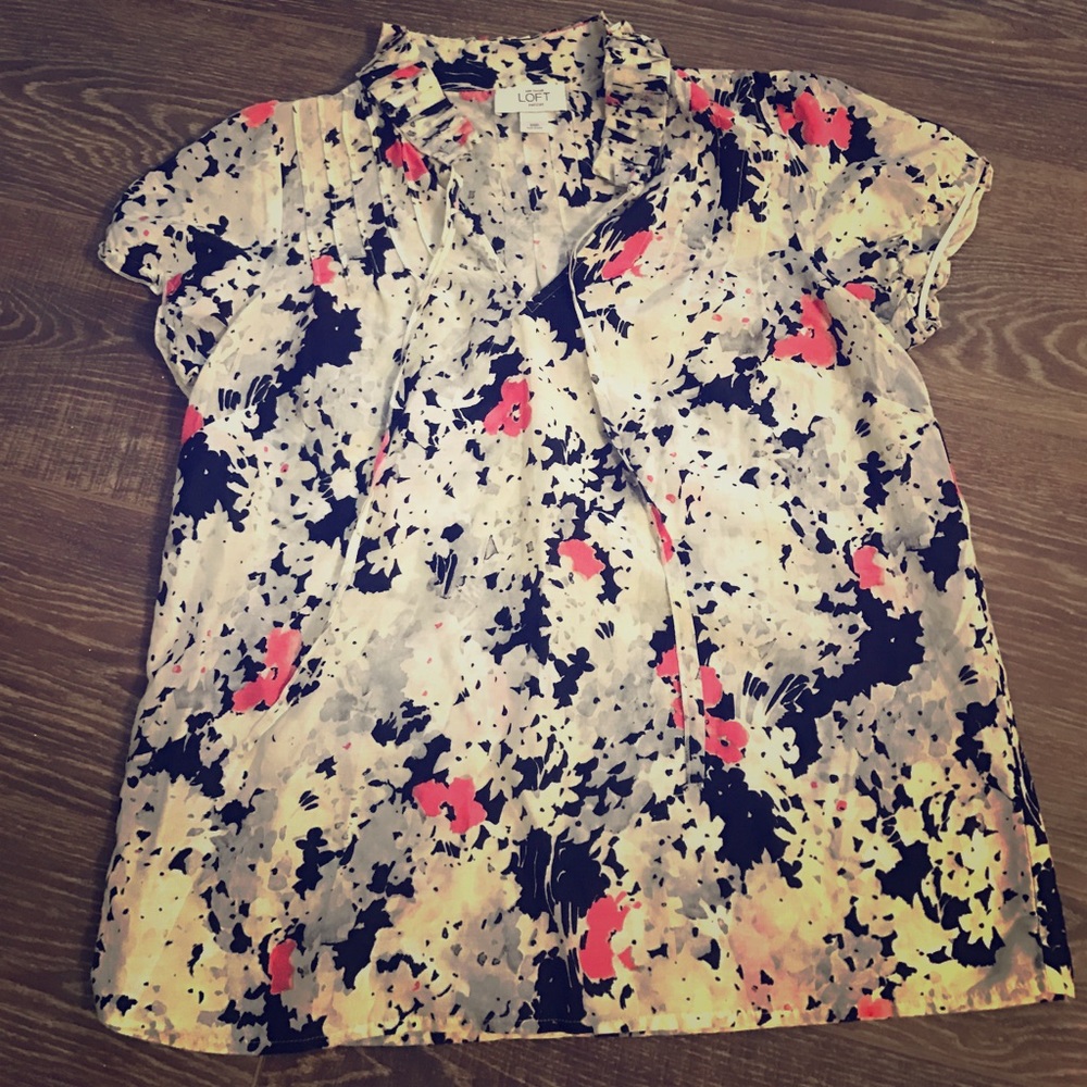 LOFT floral blouse