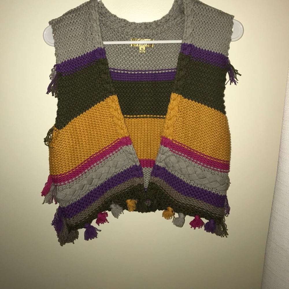 Sweater sleeveless cardigan