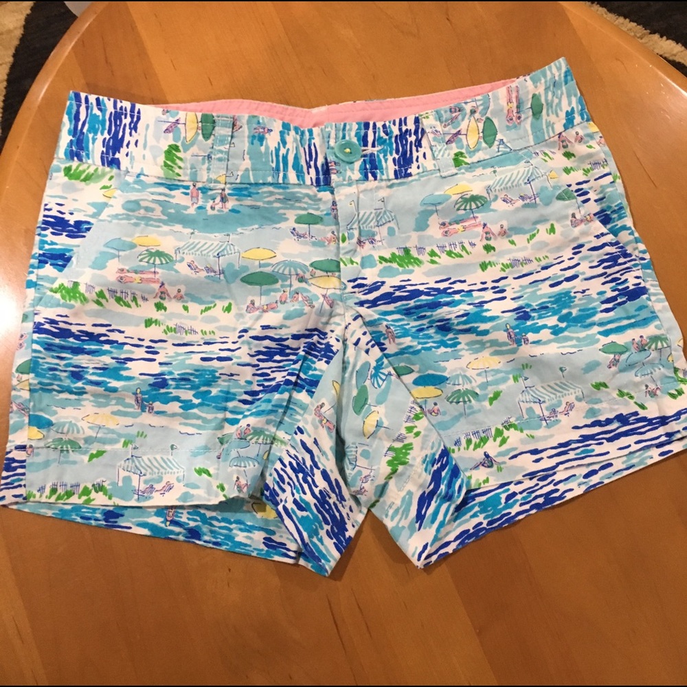 Lilly Pulitzer. Beach scene shorts. Size 0.