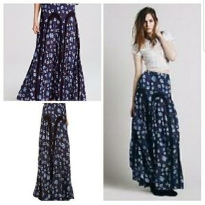 Free People Printed Zoe skirt, Misty combo
