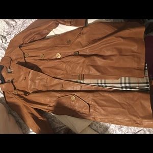 Leather coat Burberry