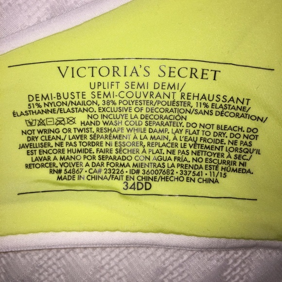Victoria's Secret Uplift Semi Demi- 34DD - Picture 2 of 3