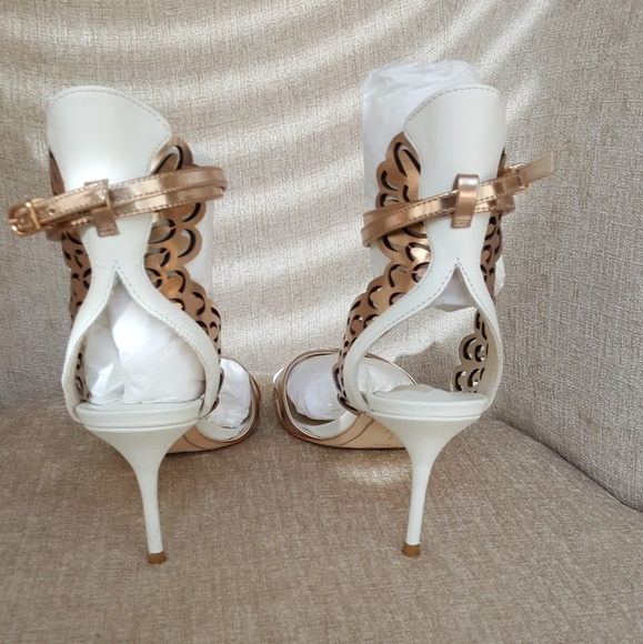 NIB Sophia Webster Leather Metallic Micah Pumps - Picture 5 of 7