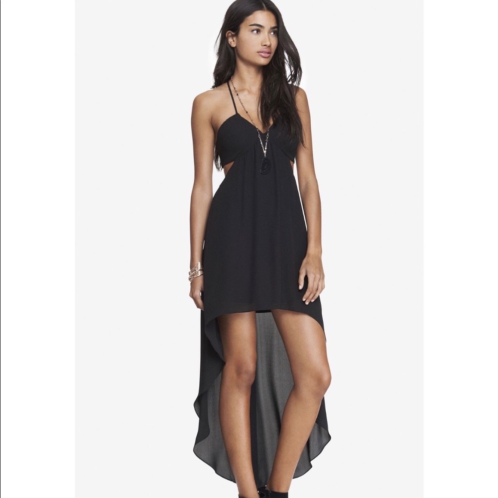 Express side cutout hi-lo maxi dress