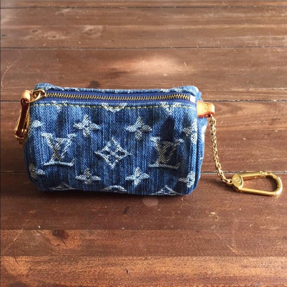 louis vuitton denim key pouch