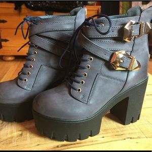 Elton John-style chunky heel boots