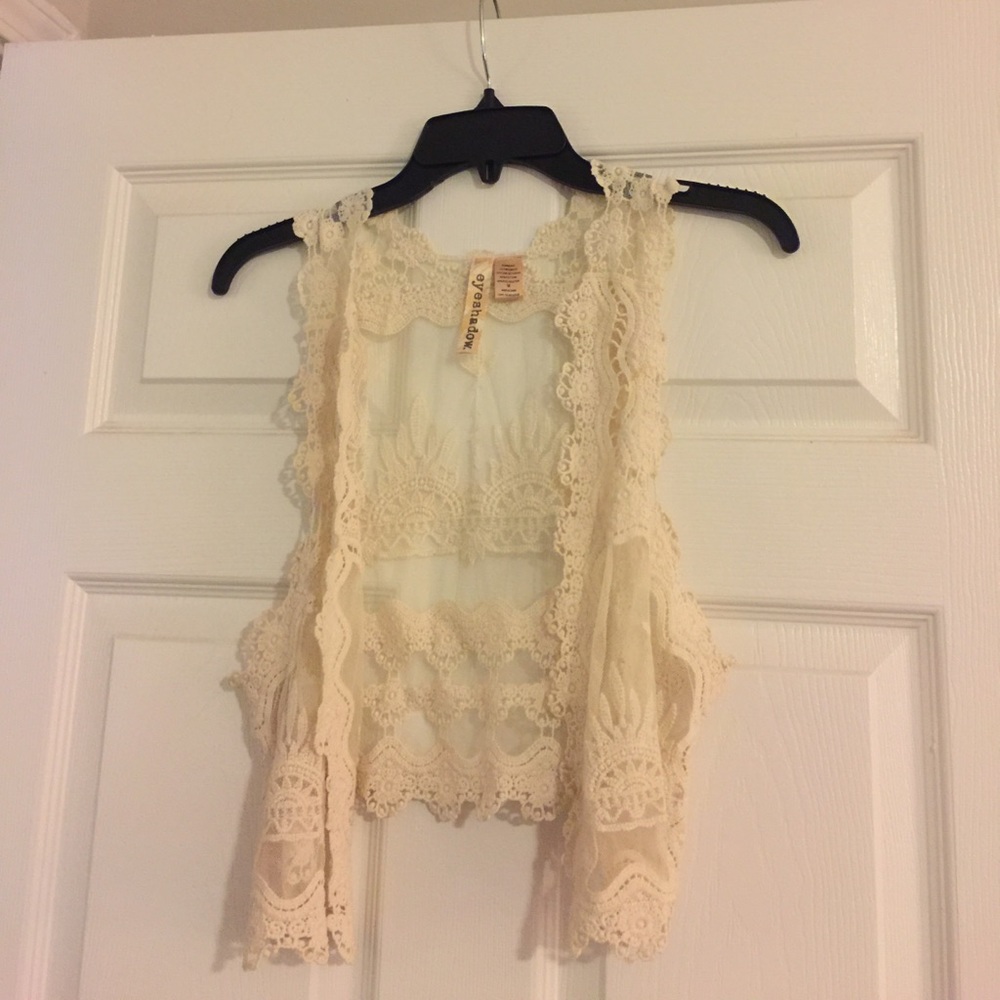 Cream Lace Vest