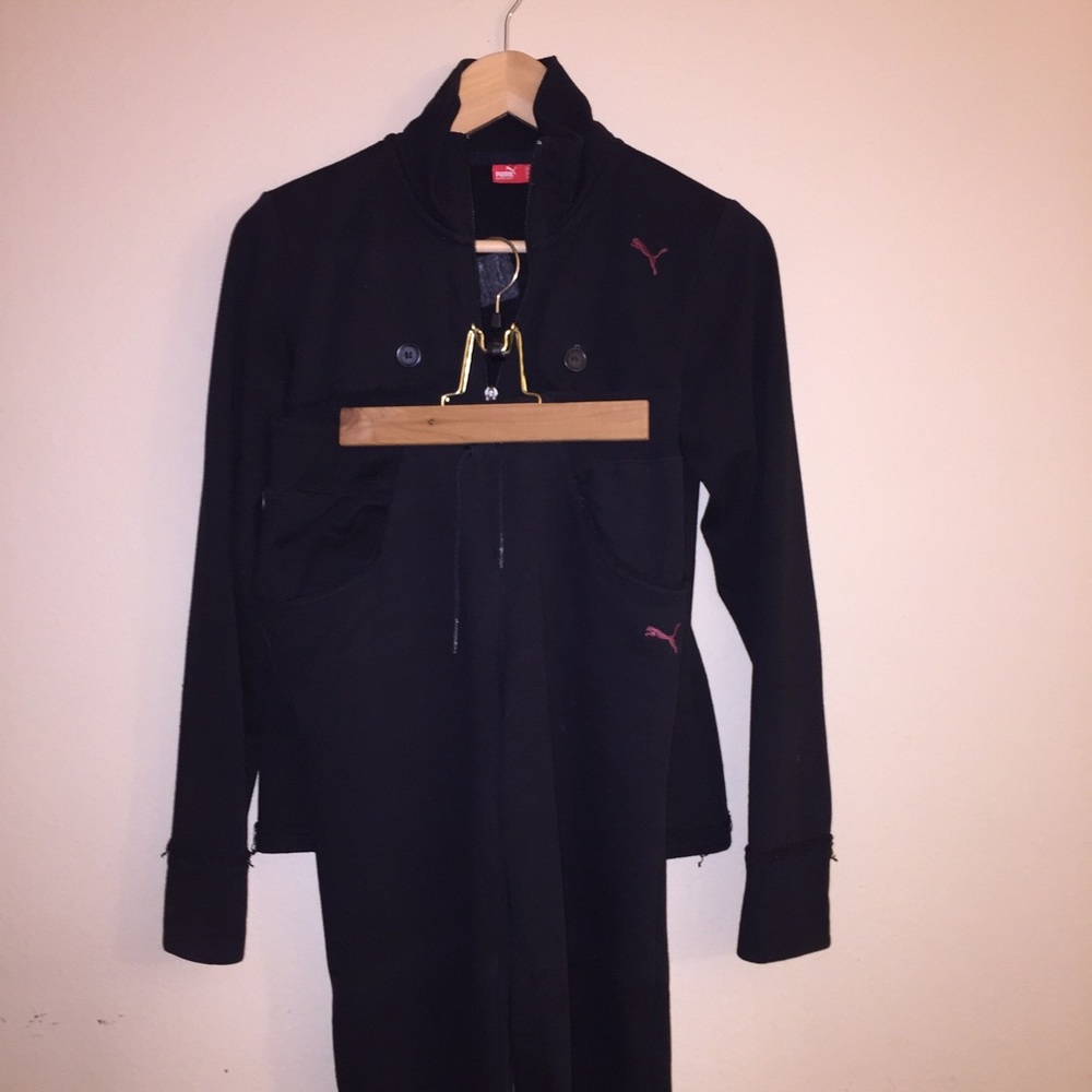 Black puma sweatsuit set