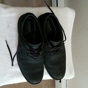 Pair of black timberland boots