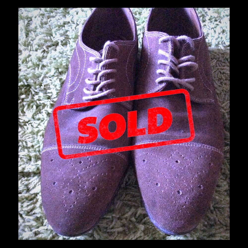 Zara Man Oxford Wing Tip Suede Dress Shoes sz 7