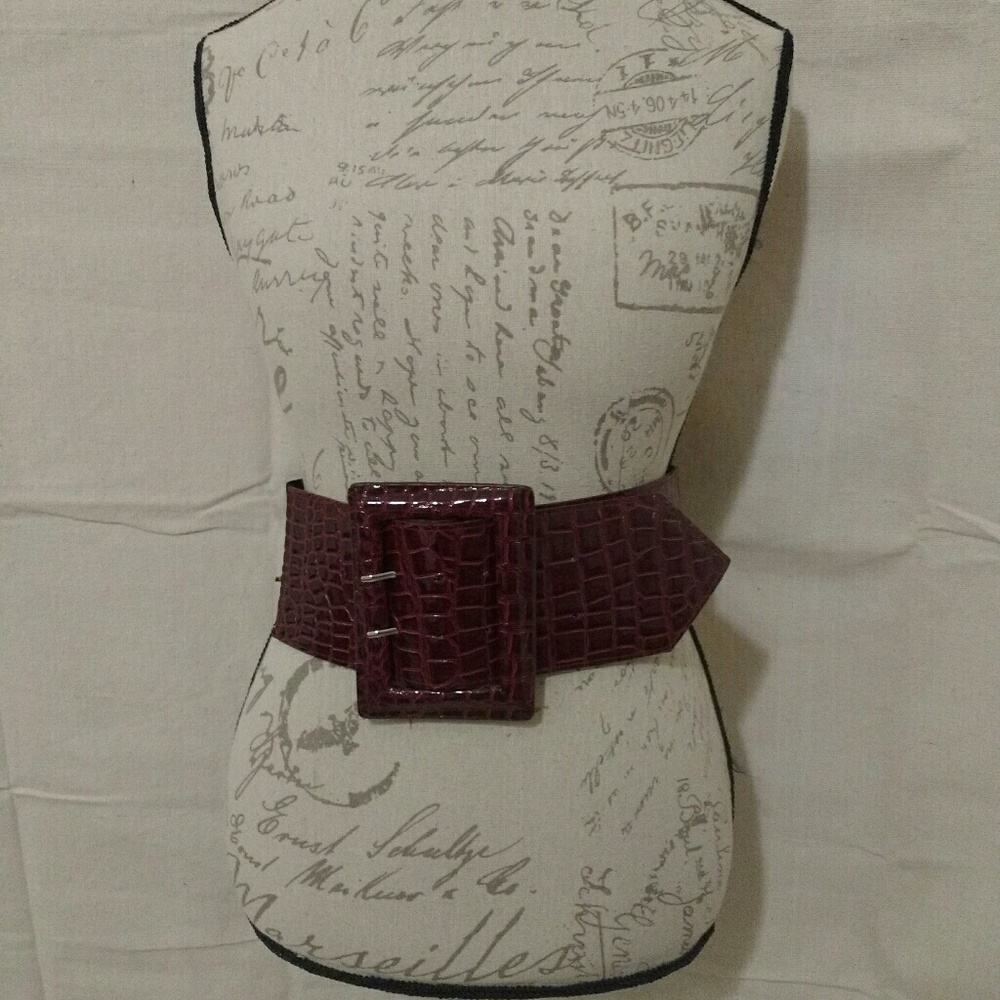 Wide Alligator Skin Belt