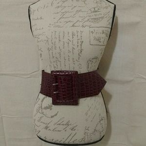 Wide Alligator Skin Belt