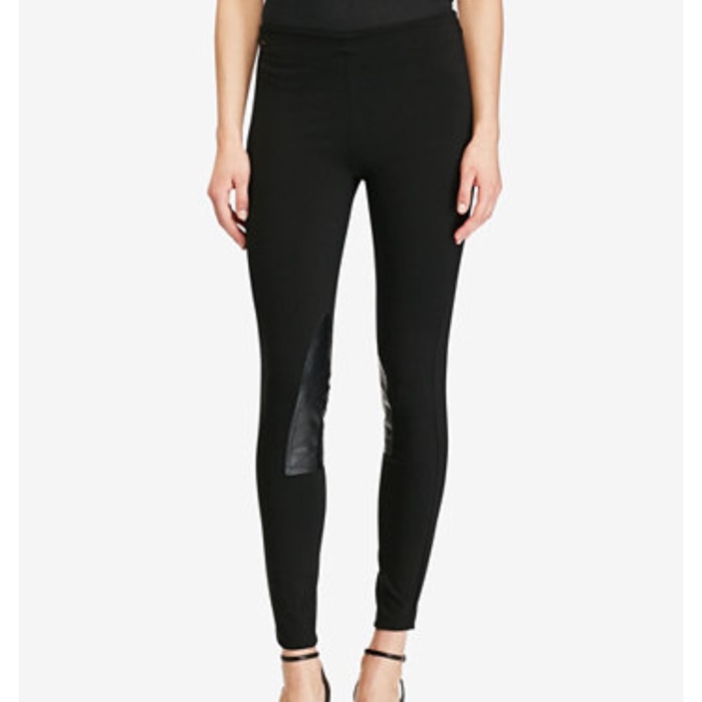 Ralph Lauren suede patch riding leggings