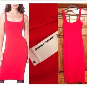 American Apparel Red Tank Dress. Size Medium.