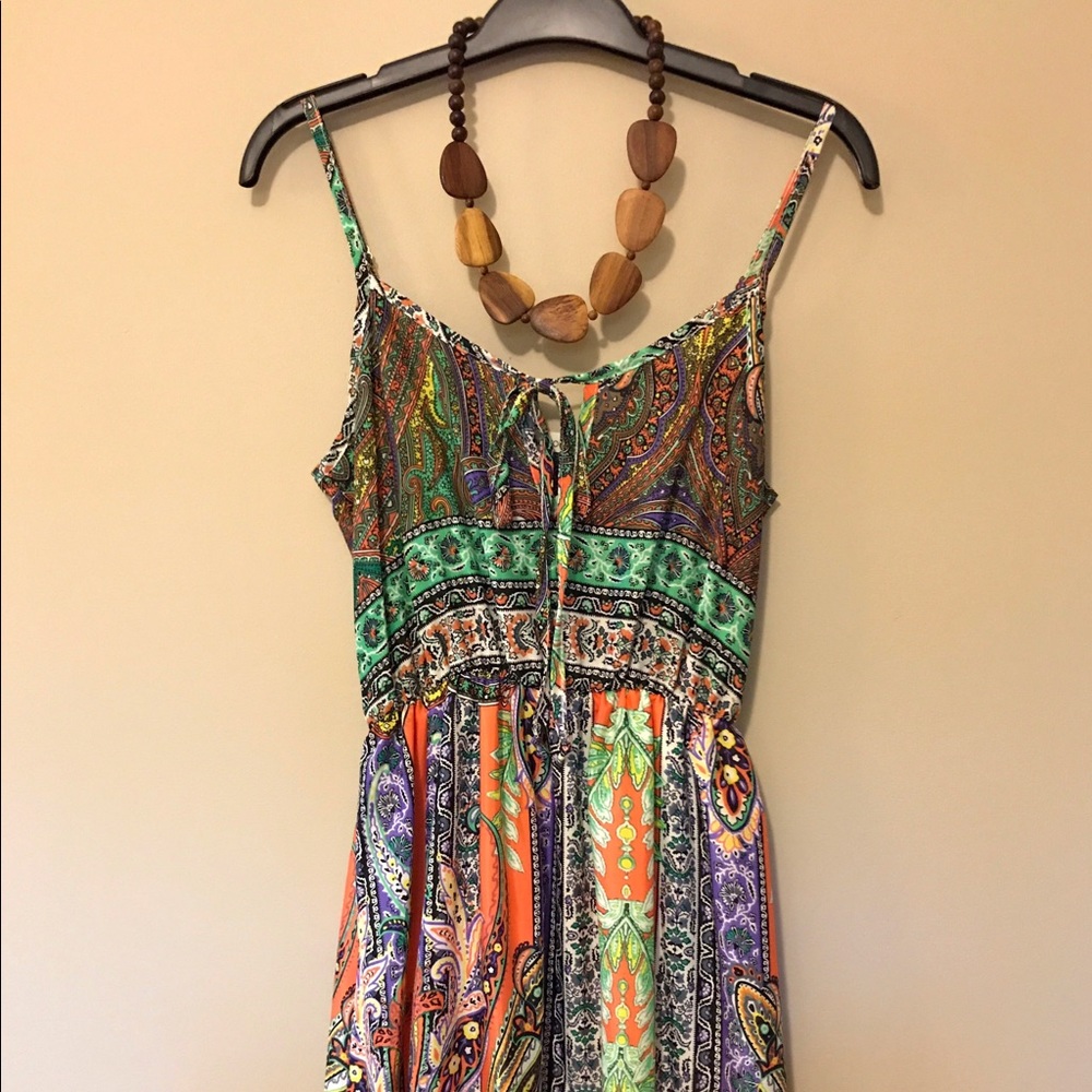 Peach Royal Colorful Maxi Dress