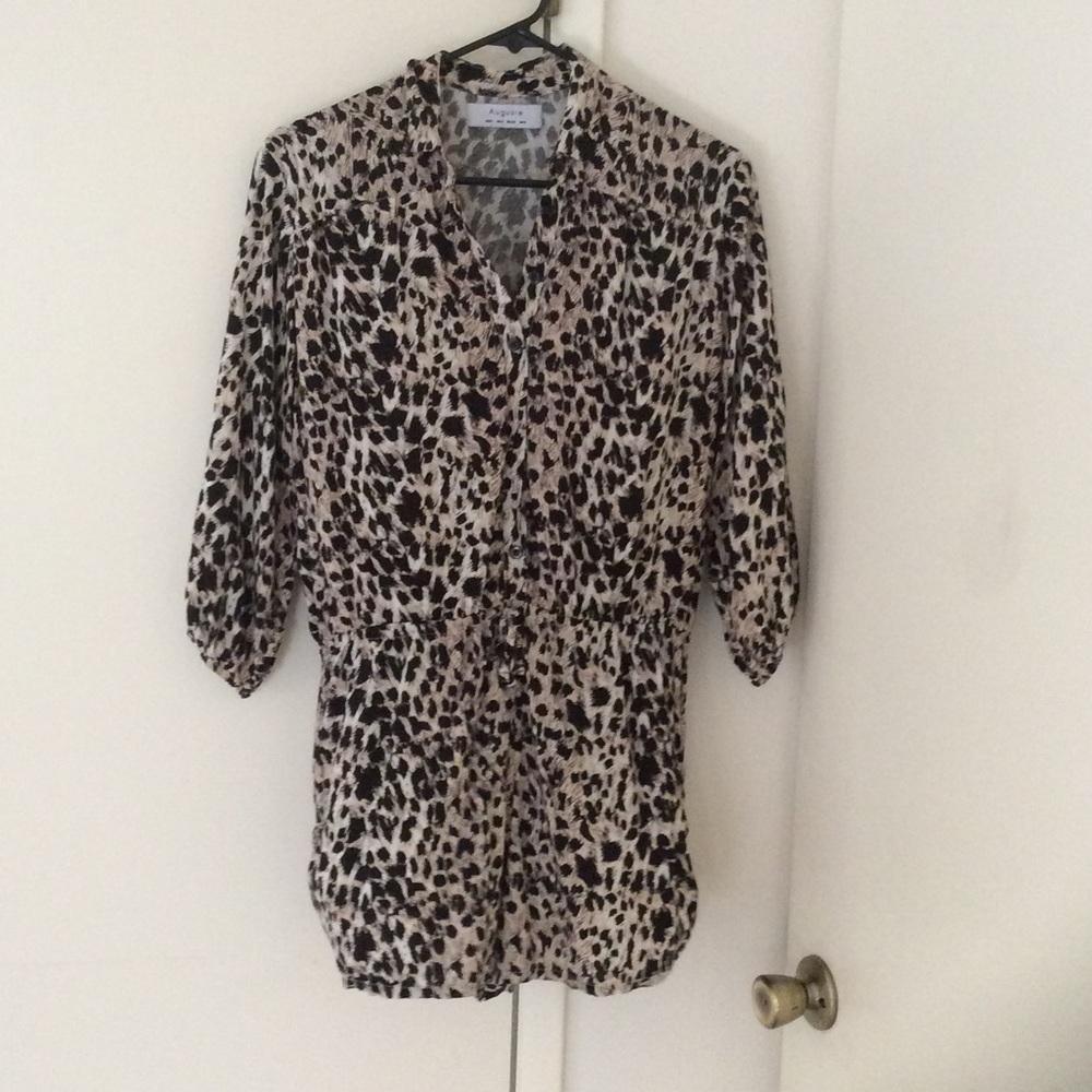 Auguste the label animal print romper