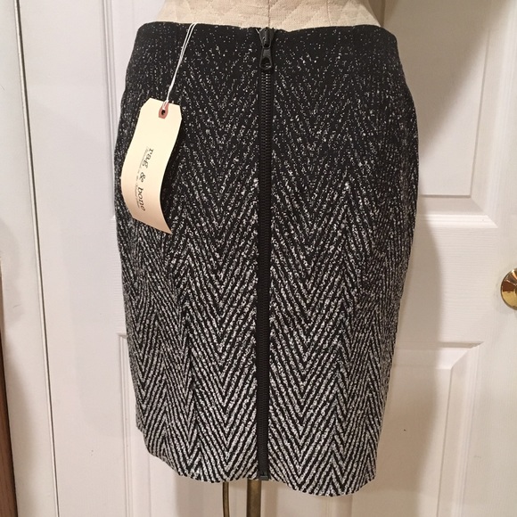 ⭐ NEW ⭐ rag & bone Tweed Ombré Bureau Skirt - Picture 6 of 8