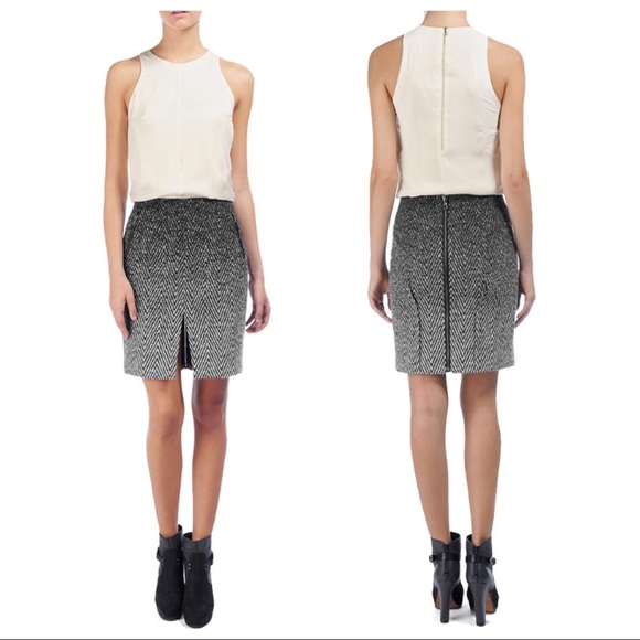 ⭐ NEW ⭐ rag & bone Tweed Ombré Bureau Skirt - Picture 2 of 8