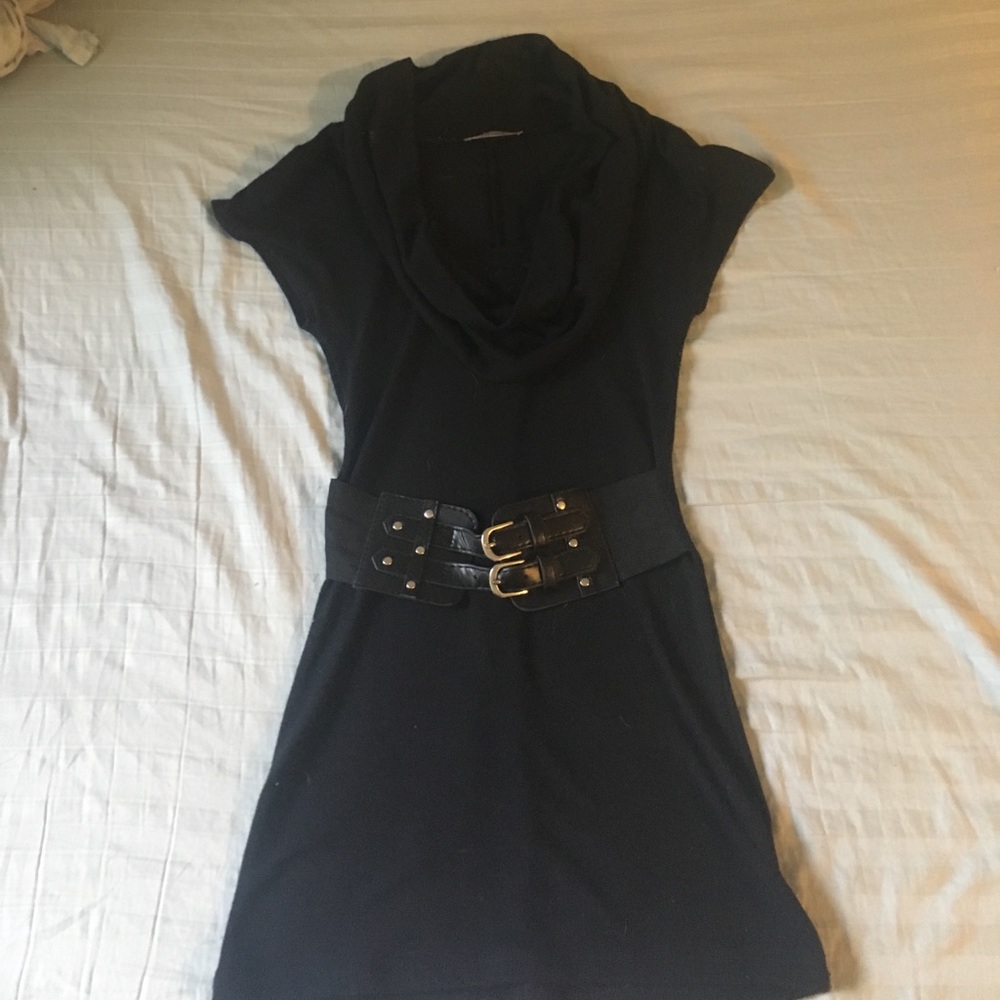 Black Dress with a Belt