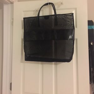 Black Mesh Burberry Fragrance Beach Bag