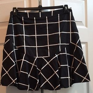 Flirty black and white skirt.