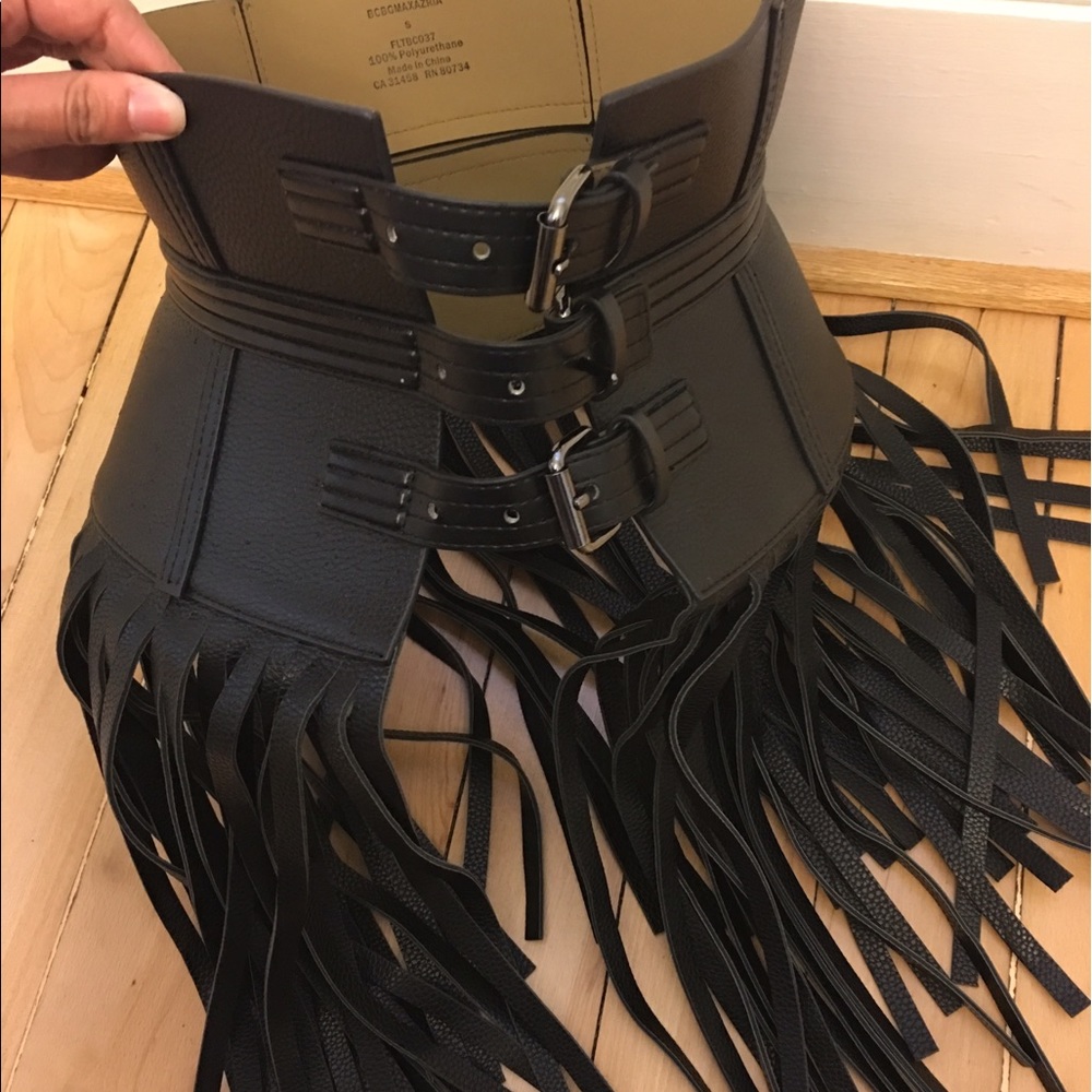 BCBG fringe belt size small