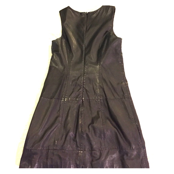 Leather Mini Little Black Dress - Picture 2 of 4