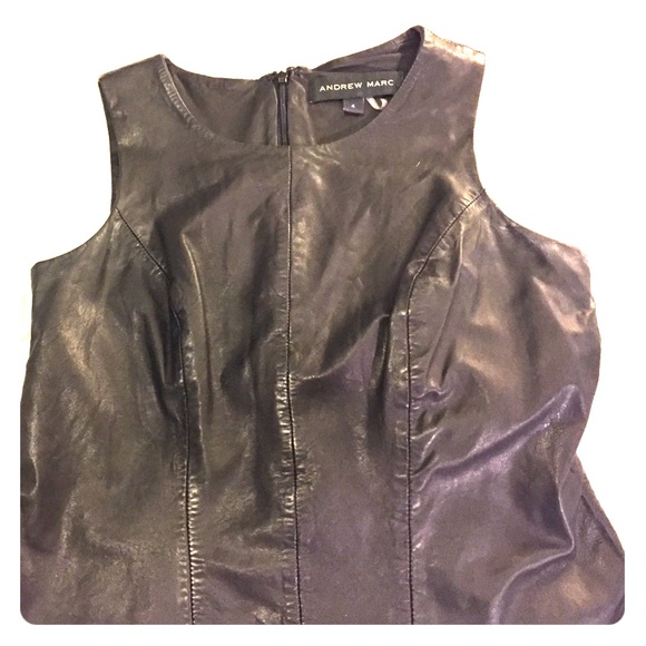 Leather Mini Little Black Dress - Picture 4 of 4