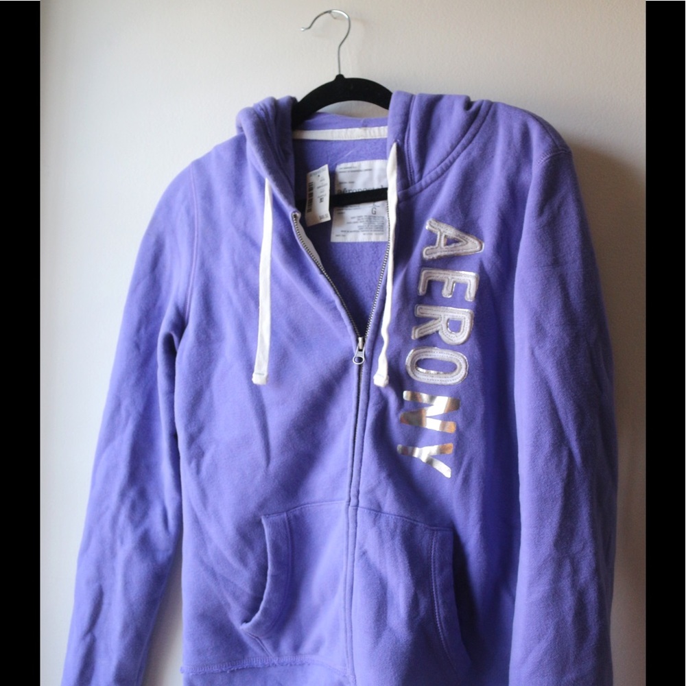 NWT Aeropostale Lilac Sweatshirt with Zip - L