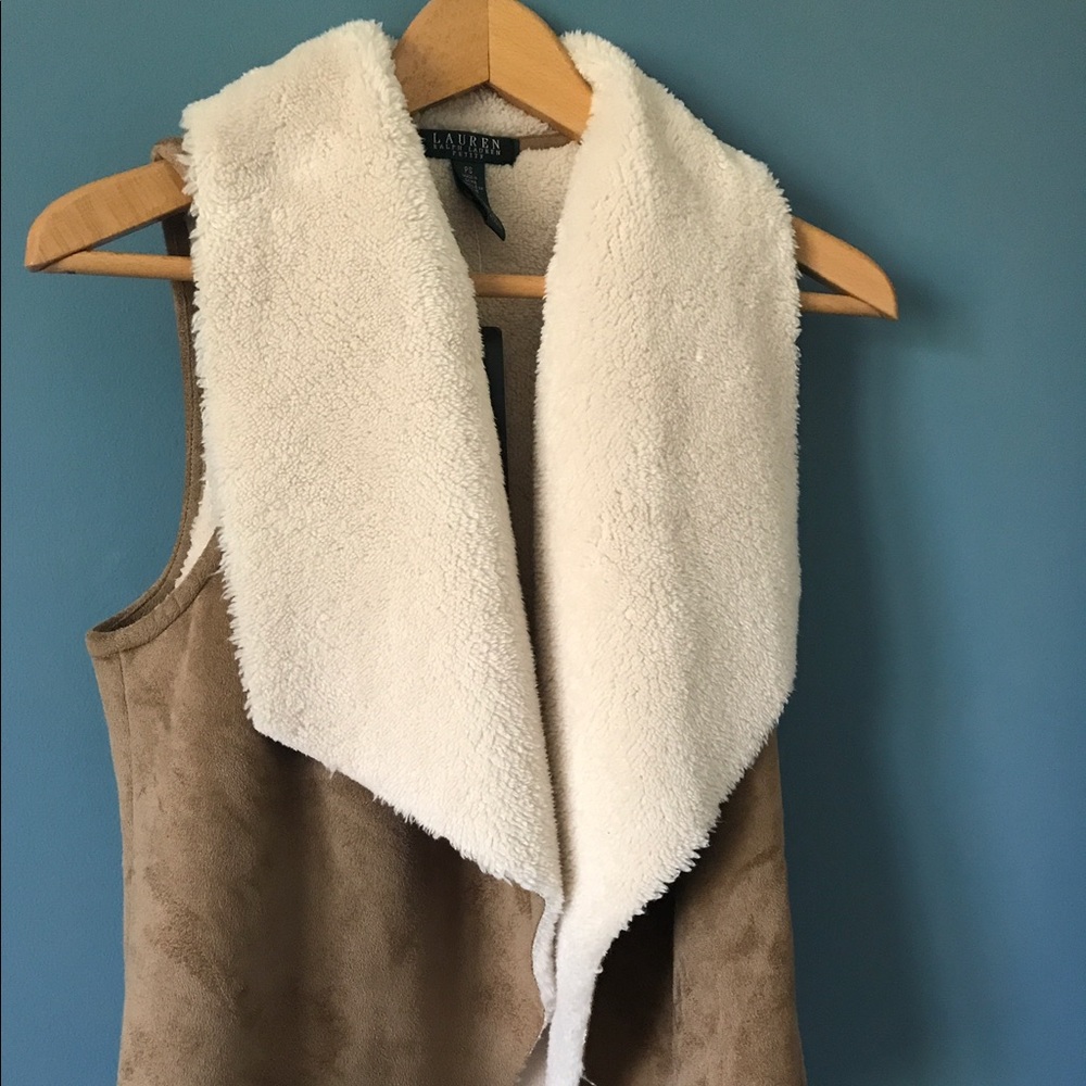 Id#17 NEW! Lauren Ralph Lauren suede vest
